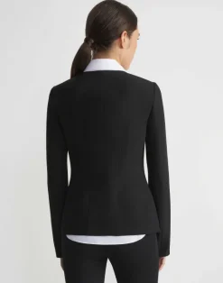 Best Lafayette 148 New York Acclaimed Stretch Fitted Jacket Black