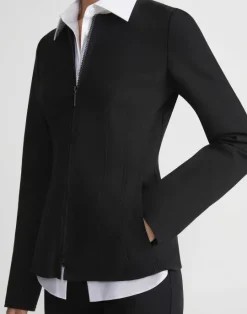Best Lafayette 148 New York Acclaimed Stretch Fitted Jacket Black