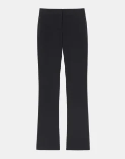 Sale Lafayette 148 New York Acclaimed Stretch Manhattan Slim Flared Pant Black