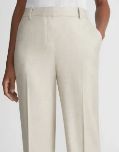 Lafayette 148 New York Bamboo Viscose Twill Gates Pant Birch Bark Multi