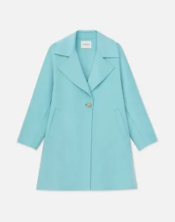 Sale Lafayette 148 New York Brushed Cashmere Double Face Oversized Coat Sea Grass