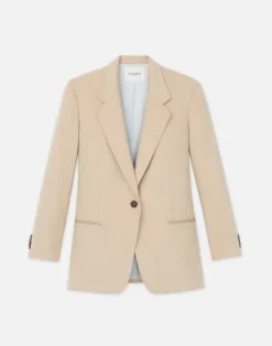Discount Lafayette 148 New York Camel Hair Blazer Natural