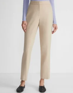 Outlet Lafayette 148 New York Camel Hair Clinton Ankle Pant Natural