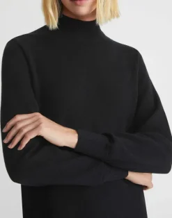 Online Lafayette 148 New York Cashmere Blouson Sleeve Dress Black