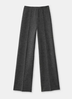 Lafayette 148 New York Cashmere Double Knit Pant Graphite Melange