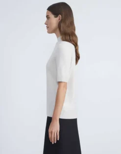 Sale Lafayette 148 New York Cashmere Mockneck Sweater Cloud