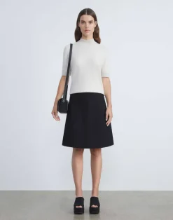 Sale Lafayette 148 New York Cashmere Mockneck Sweater Cloud