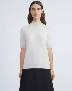 Sale Lafayette 148 New York Cashmere Mockneck Sweater Cloud