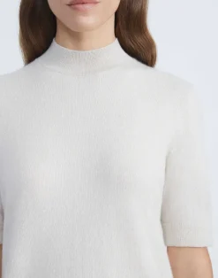 Sale Lafayette 148 New York Cashmere Mockneck Sweater Cloud