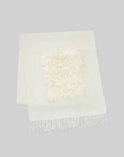 New Lafayette 148 New York Cashmere Shearling Pocket Shawl Buff