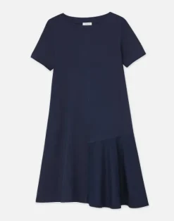 Online Lafayette 148 New York Cotton Jersey Flounced T-Shirt Dress Ink