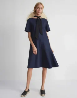 Online Lafayette 148 New York Cotton Jersey Flounced T-Shirt Dress Ink