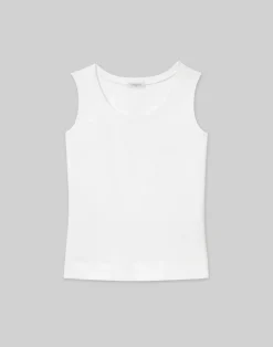 Discount Lafayette 148 New York Cotton Rib Scoop Neck Tank Black