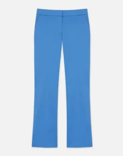 Clearance Lafayette 148 New York Cotton Sateen Manhattan Flared Cropped Pant Black