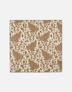 Sale Lafayette 148 New York Eco Fern Fields Print Silk Scarf Cadet Khaki Multi