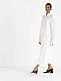 Hot Lafayette 148 New York Embroidered Flora Linen Skirt White