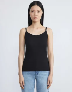 Discount Lafayette 148 New York Fine Gauge Cashmere Camisole Blue Iris