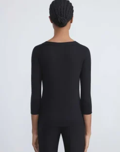 Best Lafayette 148 New York Fine Gauge Cashmere V-Neck Sweater Sonic Blue