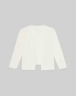 Hot Lafayette 148 New York Finespun Voile Open-Front Cropped Cardigan Pale Blue