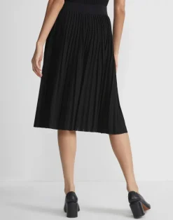 Online Lafayette 148 New York Finespun Voile Pleat Stitch Skirt Black