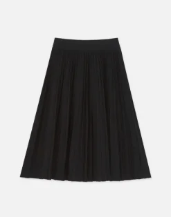Online Lafayette 148 New York Finespun Voile Pleat Stitch Skirt Black