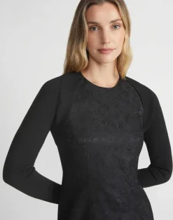 Outlet Lafayette 148 New York Finespun Voile Ponti Stitch Shrug Black