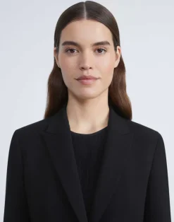 Online Lafayette 148 New York Finesse Crepe Cutaway Blazer Black