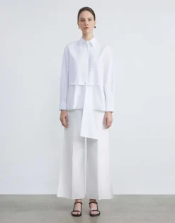 Discount Lafayette 148 New York Finesse Crepe Franklin Wide Leg Ankle Pant Cloud