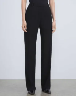 Sale Lafayette 148 New York Finesse Crepe Gates Pant Antique Ruby