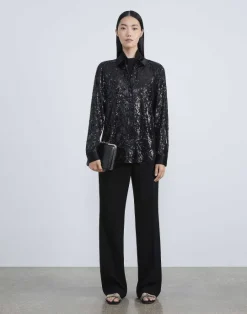 Sale Lafayette 148 New York Finesse Crepe Gates Pant Antique Ruby