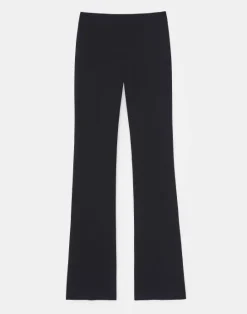 Online Lafayette 148 New York Finesse Crepe Gates Side-Zip Flared Pant Navy
