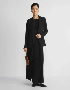 Lafayette 148 New York Finesse Crepe Three Pocket Blazer Black
