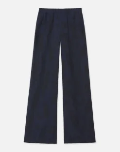 Discount Lafayette 148 New York Flora Bloom Cloqu Jacquard Viscose Riverside Pant Navy