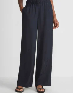 Discount Lafayette 148 New York Flora Bloom Cloqu Jacquard Viscose Riverside Pant Navy