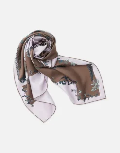 Online Lafayette 148 New York Flora Trail Print L Beam Silk Scarf Black Multi