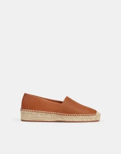 Hot Lafayette 148 New York Grained Calfskin Leather Slip-On Espadrille Copper