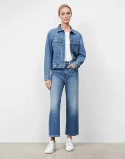 Online Lafayette 148 New York L148 Denim Jacket Faded Skyline