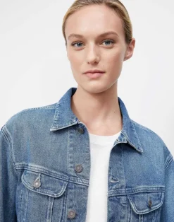 Online Lafayette 148 New York L148 Denim Jacket Faded Skyline