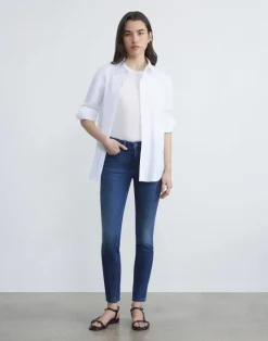 Lafayette 148 New York L148 Denim Mercer Skinny Jean Empire Indigo