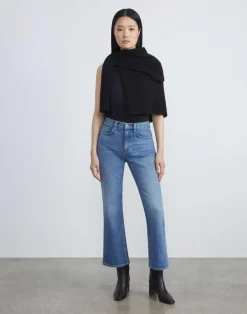 Sale Lafayette 148 New York L148 Denim Mott Flared Ankle Jean Faded Skyline