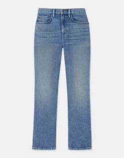 Sale Lafayette 148 New York L148 Denim Mott Flared Ankle Jean Faded Skyline