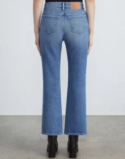 Sale Lafayette 148 New York L148 Denim Mott Flared Ankle Jean Faded Skyline