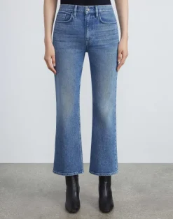 Sale Lafayette 148 New York L148 Denim Mott Flared Ankle Jean Faded Skyline