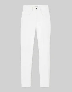 Lafayette 148 New York L148 Denim Reeve Straight Jean Washed Plaster