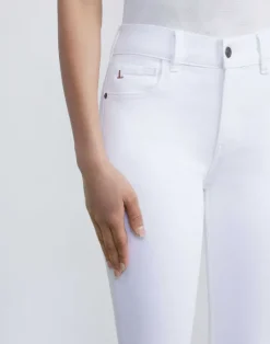 Lafayette 148 New York L148 Denim Reeve Straight Jean Washed Plaster
