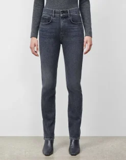 Hot Lafayette 148 New York L148 Denim Reeve Straight Jean Washed Onyx