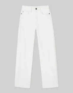 New Lafayette 148 New York L148 Denim Wyckoff Wide-Leg Cropped Jean Washed Plaster