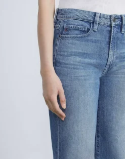 Lafayette 148 New York L148 Denim Wyckoff Wide-Leg Jean Faded Skyline