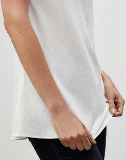 Outlet Lafayette 148 New York Lightweight Sandwashed Silk Bias Tank Cloud