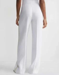 Hot Lafayette 148 New York Linen Hand Crochet Sullivan Pant White